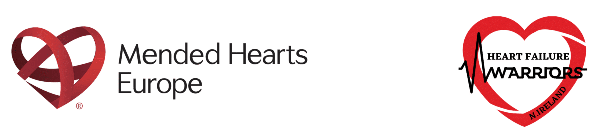 Die Logos der Kampagnenpartner Mended Hearts Europe und Heart Failure Warriors Northern Ireland